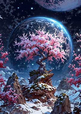 Cherry Blossom Tree on Alien Planet