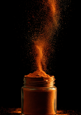 Spice Jar with Falling Powder