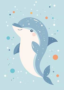 Cute Dolphin Illustration