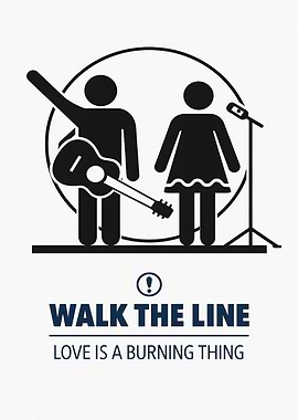 Walk the Line Minimalist Poster