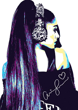 Ariana Grande Pop Art Portrait