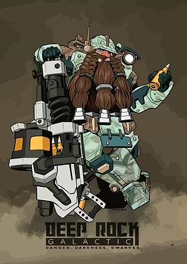 Deep Rock Galactic Dwarf Illustration