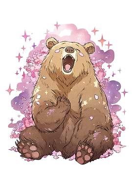 Yawning Bear Cherry Blossoms