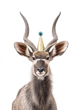 Birthday Nyala with Party Hat