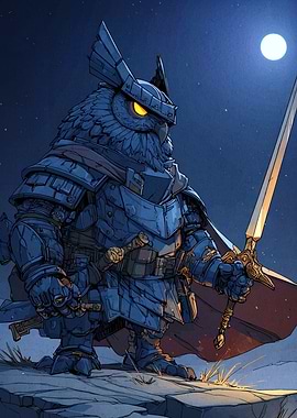 Armored Owl Knight with Sword