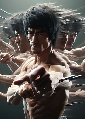 Bruce Lee Multiple Exposure Martial Arts