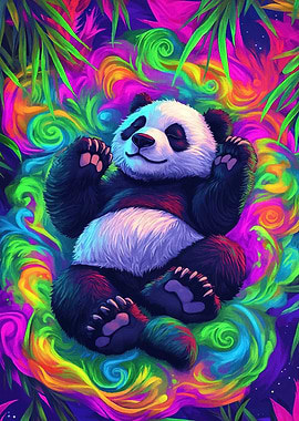 Panda Colorful Dreamscape
