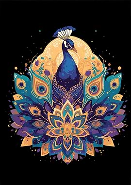 Peacock Mandala Animal