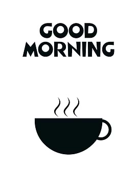 Good Morning Coffee Cup Illustration