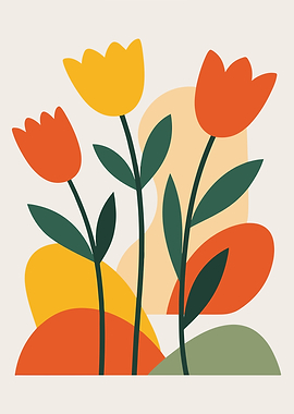 Abstract Floral Art Print