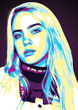 Billie Eilish Pop Art Portrait