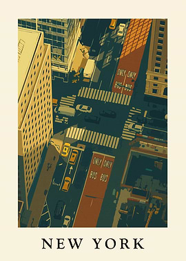 New York Cityscape Aerial View