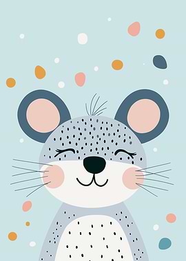 Cute Cartoon Mouse Illustration