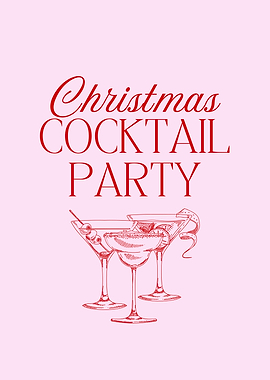Christmas Cocktail Party Invitation Design