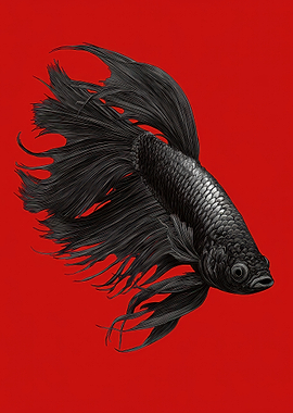 Black Betta Fish