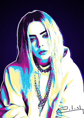 Billie Eilish Pop Art Portrait