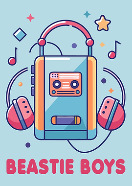 Beastie Boys Cassette Player Illustration