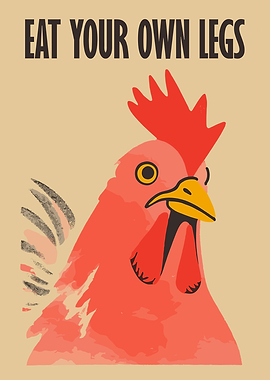 Eat Your Own Legs Rooster Art