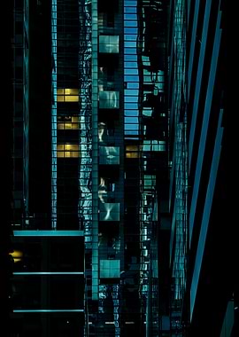 Melbourne Night Cityscape