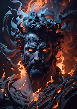 Fiery Man Portrait