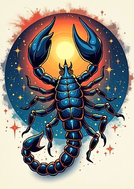 Stylized Scorpion Celestial