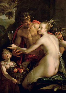 Bacchus, Ceres, and Cupid Painting