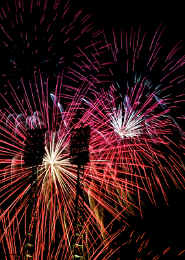 Fireworks Display at Night