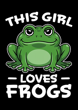 This Girl Loves Frogs Cartoon