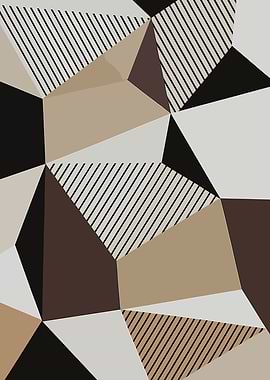 Abstract Geometric Pattern with Stripes