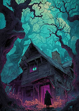 Spooky House in the Woods