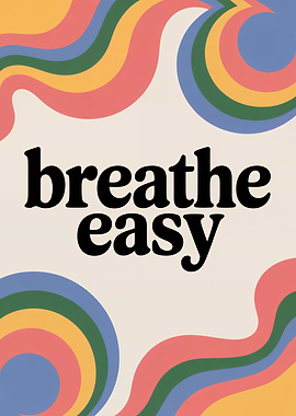 Breathe Easy Retro Art