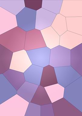 Abstract Voronoi Diagram in Pastel Colors