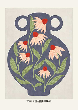 Floral Vase Collection Art Print