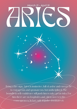 Aries Zodiac Sign Art