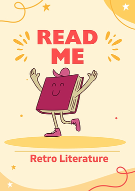 Read Me Retro Literature Cartoon