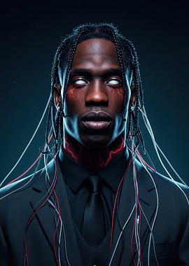 Travis Scott Cyberpunk Portrait