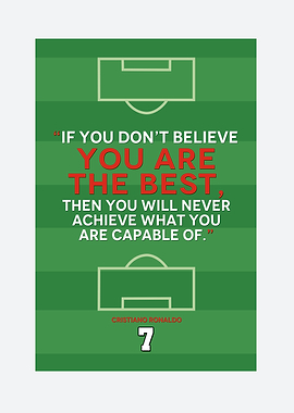 Cristiano Ronaldo Motivational Quote Poster