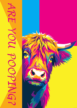 Colorful Cow Pop Art