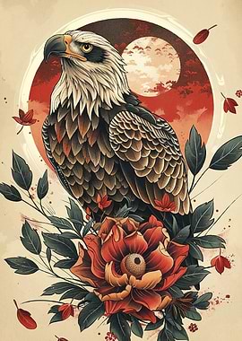 Eagle and Flower Animal