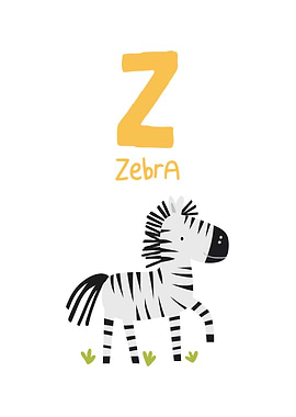 Zebra Alphabet Illustration