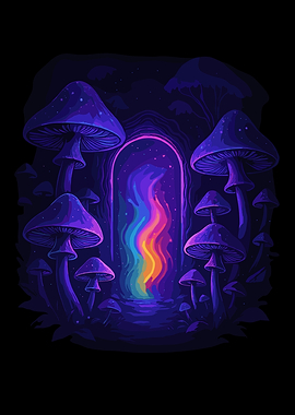 Mushroom Portal Digital Art