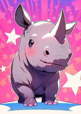 Cartoon Rhino Star