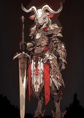 Goat Knight Armor Sword