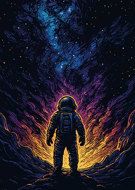 Astronaut in Space Art