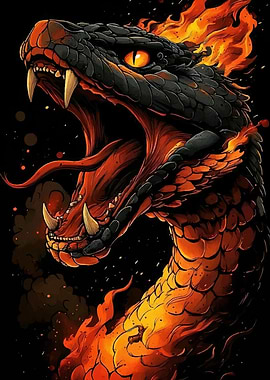 Fiery Snake Animal