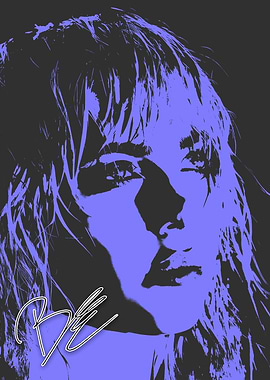 Purple Portrait with Signature