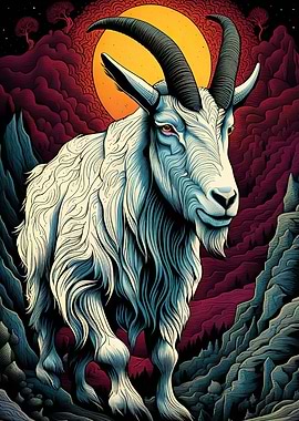 Majestic Goat Mountain Landscape