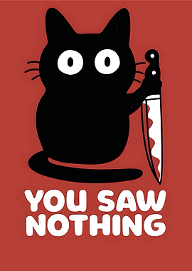 Black Cat with Knife - You Saw Nothing