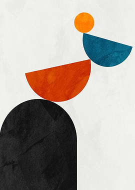 Colorful abstract geometric shapes art