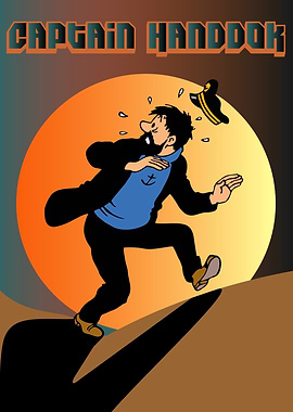 Captain Haddock Cartoon Illustration